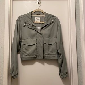 Green, Abercrombie & Fitch Crop Jacket